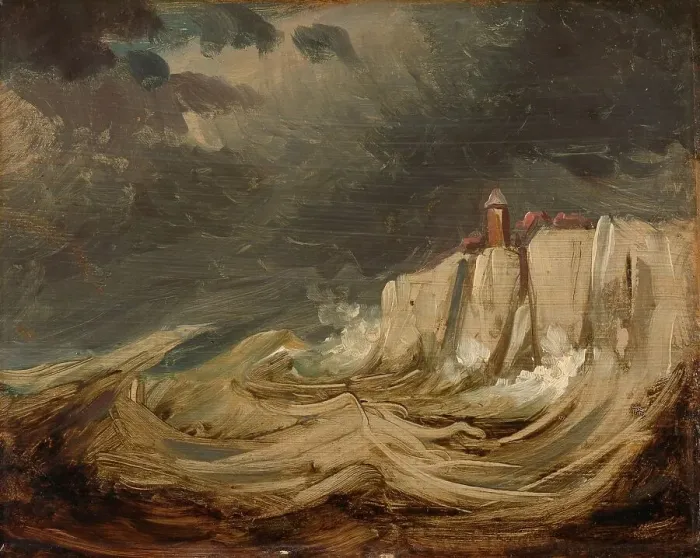 Framed Print : Storms on the Coast, 1830-1860. Creator: Johannes Tavenraat Framed Print : Storms on the Coast, 1830-1860. Creator: Johannes Tavenraat