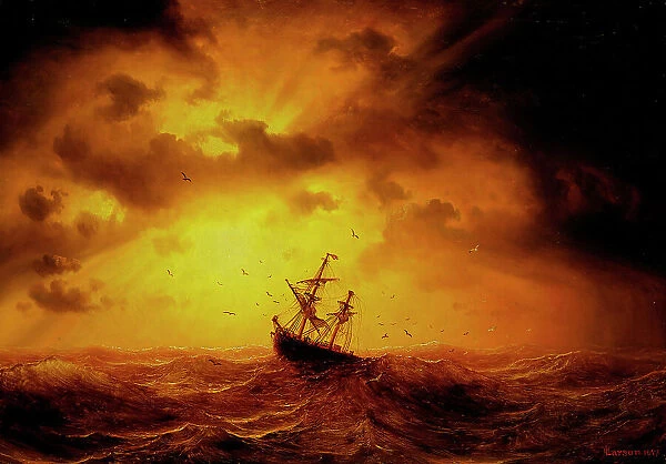 Stormy Sea, 1857. Creator: Markus Larsson