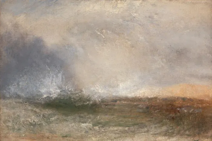 Framed Print : Stormy Sea Breaking on a Shore, between 1840 and 1845. Creator: JMW Turner Framed Print : Stormy Sea Breaking on a Shore, between 1840 and 1845. Creator: JMW Turner