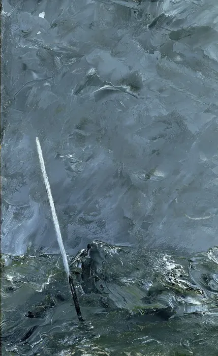 Framed Print : Stormy Sea. Buoy without Top Mark, 1892. Creator: August Strindberg Framed Print : Stormy Sea. Buoy without Top Mark, 1892. Creator: August Strindberg
