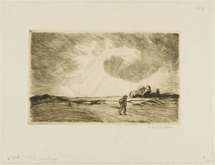 Framed Print : Stormy Weather, n. d. Creator: Theophile Alexandre Steinlen Framed Print : Stormy Weather, n. d. Creator: Theophile Alexandre Steinlen