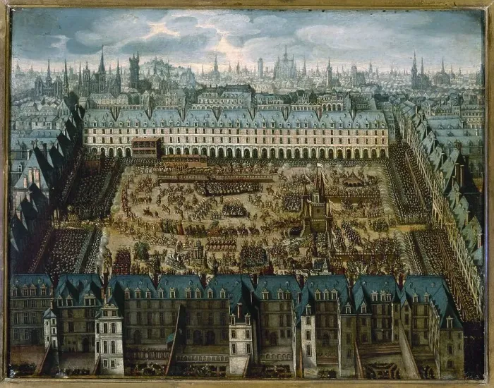 Framed Print : Story of the Knights of Glory, a large carousel in Place Royale... from April 5 to 7, 1612. Creator: Unknown. Story of the Knights of Glory, a large carousel in Place Royale... from April 5 to 7, 1612. Creator: Unknown Framed Print : Story of the Knights of Glory, a large carousel in Place Royale... from April 5 to 7, 1612. Creator: Unknown. Story of the Knights of Glory, a large carousel in Place Royale... from April 5 to 7, 1612. Creator: Unknown