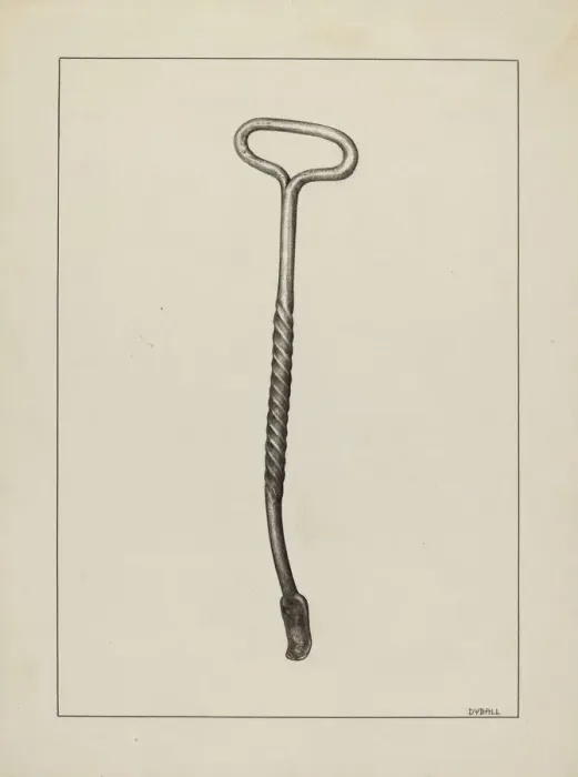 Framed Print : Stove Lid Lifter, c. 1937. Creator: Adelaide Dyball Framed Print : Stove Lid Lifter, c. 1937. Creator: Adelaide Dyball