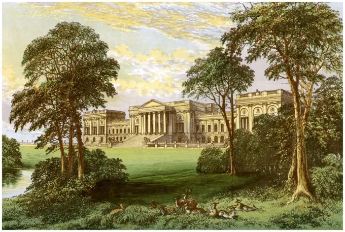 Framed Print : Stowe Park, Buckinghamshiere, home of the Duke and Marquis of Buckingham and Chandos, c1880 Framed Print : Stowe Park, Buckinghamshiere, home of the Duke and Marquis of Buckingham and Chandos, c1880
