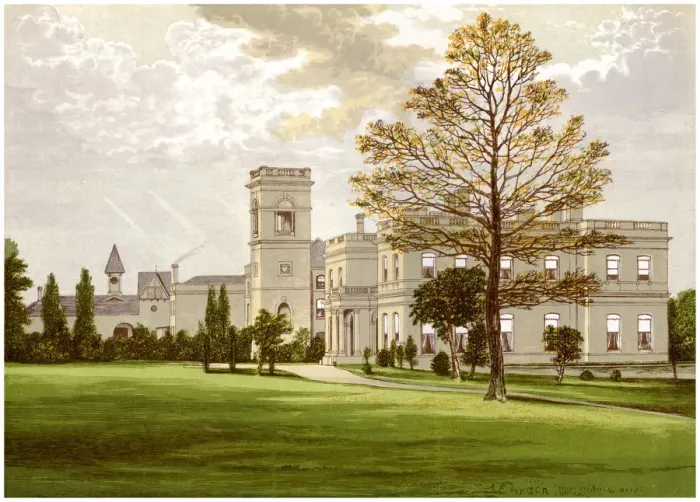Framed Print : Stowlangtoft Hall, Suffolk, home of the Wilson family, c1880 Framed Print : Stowlangtoft Hall, Suffolk, home of the Wilson family, c1880