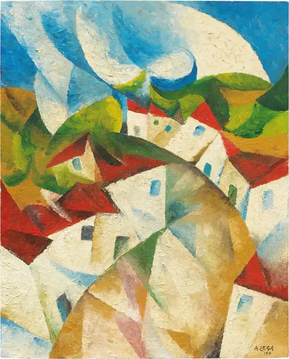 Framed Print : Strada di paese (Country road), 1917. Creator: Lega; Achille (1899-1934) Framed Print : Strada di paese (Country road), 1917. Creator: Lega; Achille (1899-1934)