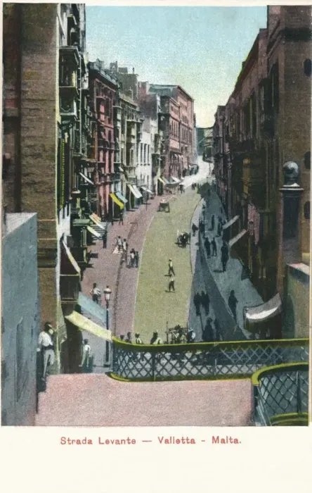 Framed Print : Strada Levante - Valletta - Malta, c1900 Framed Print : Strada Levante - Valletta - Malta, c1900