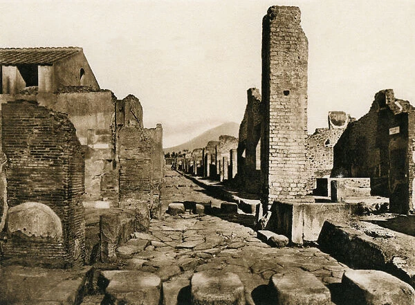 Strada Stabiana, Pompeii, Italy, c1900s