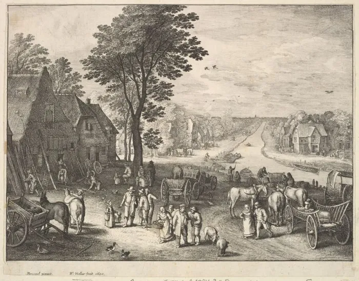 Framed Print : The Straight Canal, 1650. Creator: Wenceslaus Hollar Framed Print : The Straight Canal, 1650. Creator: Wenceslaus Hollar