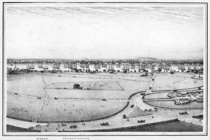 Framed Print : Strand and cricket ground, panorama of Calcutta, India, c1840s. Artist: Frederick Fiebig Framed Print : Strand and cricket ground, panorama of Calcutta, India, c1840s. Artist: Frederick Fiebig