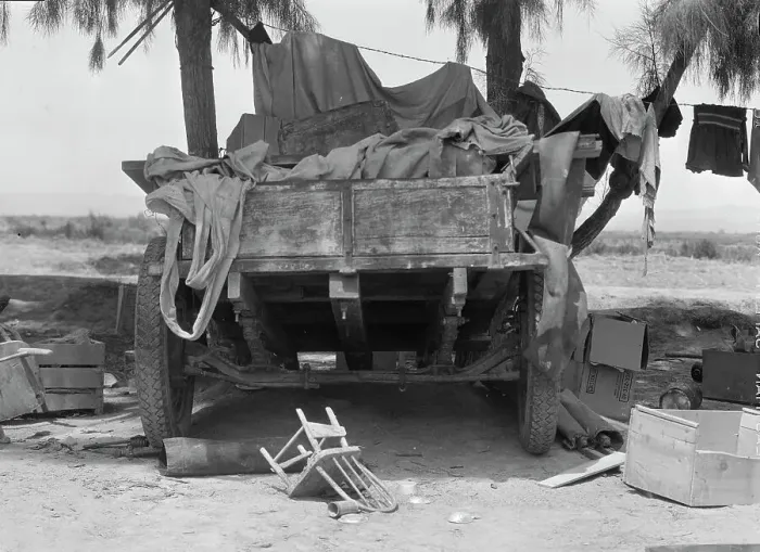 Framed Print : Stranded in southern California, , 1936. Creator: Dorothea Lange Framed Print : Stranded in southern California, , 1936. Creator: Dorothea Lange