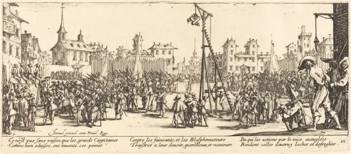 Framed Print : The Strappado, c. 1633. Creator: Jacques Callot Framed Print : The Strappado, c. 1633. Creator: Jacques Callot