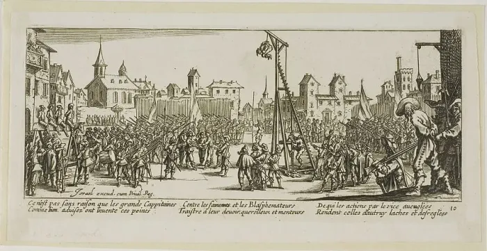 Framed Print : The Strappado, plate ten from The Large Miseries of War, n.d. Creator: Gerard van Schagen Framed Print : The Strappado, plate ten from The Large Miseries of War, n.d. Creator: Gerard van Schagen