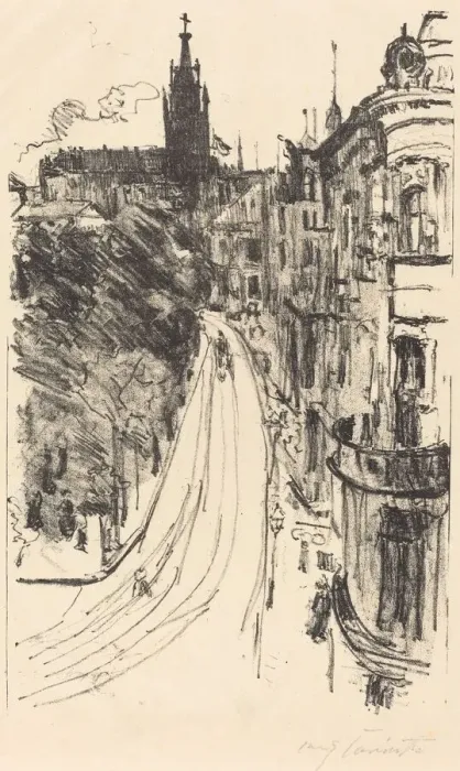 Framed Print : Strasse in Konigsberg (Street in Konigsberg), 1918. Creator: Lovis Corinth Framed Print : Strasse in Konigsberg (Street in Konigsberg), 1918. Creator: Lovis Corinth