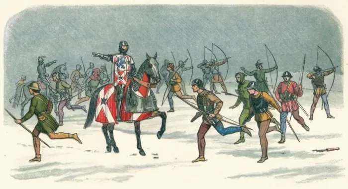 Framed Print : Stratagem of Lord Fauconbridge at Towton, 1461 (1864). Artist: James William Edmund Doyle Framed Print : Stratagem of Lord Fauconbridge at Towton, 1461 (1864). Artist: James William Edmund Doyle