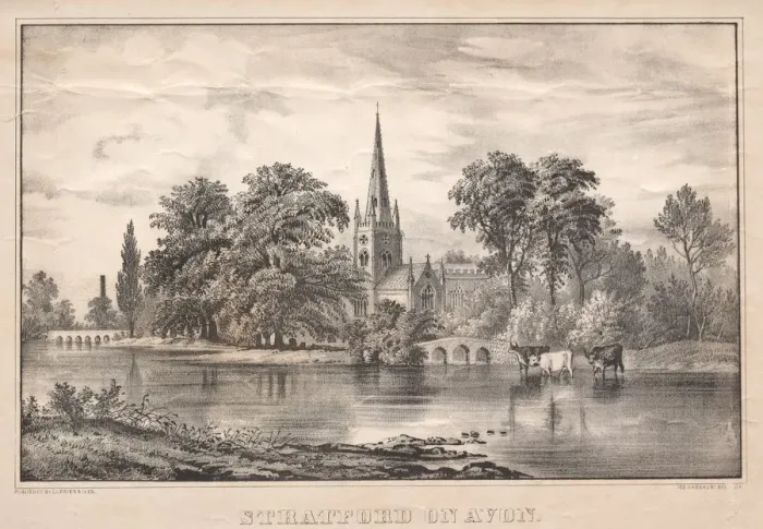 Framed Print : Stratford on Avon. Creator: James Merritt Ives (American, 1824-1895), and; Nathaniel Currier Framed Print : Stratford on Avon. Creator: James Merritt Ives (American, 1824-1895), and; Nathaniel Currier