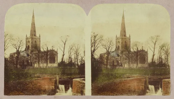 Framed Print : Stratford-on-Avon Church, about 1860. Creator: London Stereoscopic & Photographic Co Framed Print : Stratford-on-Avon Church, about 1860. Creator: London Stereoscopic & Photographic Co