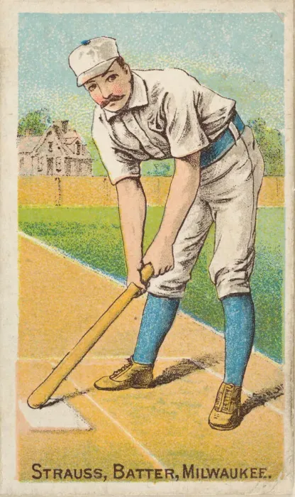 Framed Print : Strauss, Batter, Milwaukee, from the Gold Coin series (N284 Framed Print : Strauss, Batter, Milwaukee, from the Gold Coin series (N284