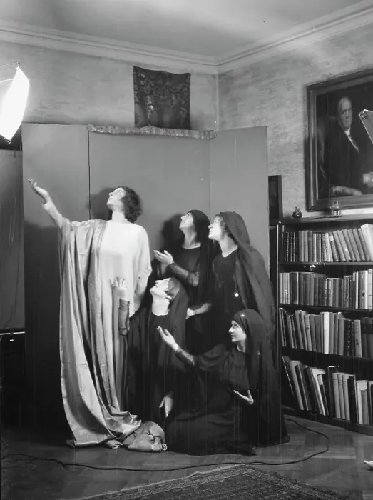 Framed Print : Strauss, Sarah Mildred, and pupils, 1926 Sept. 21. Creator: Arnold Genthe Framed Print : Strauss, Sarah Mildred, and pupils, 1926 Sept. 21. Creator: Arnold Genthe