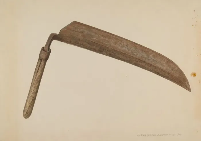 Framed Print : Straw Knife, 1939. Creator: Alexander Anderson Framed Print : Straw Knife, 1939. Creator: Alexander Anderson