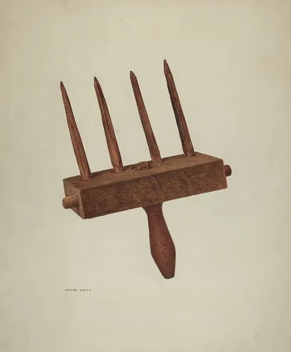 Framed Print : Straw Rake, 1940. Creator: Wayne White Framed Print : Straw Rake, 1940. Creator: Wayne White