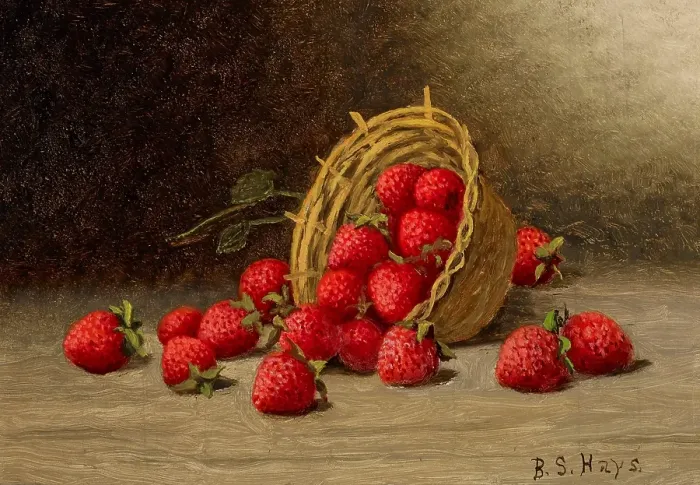 Framed Print : Strawberries, about 1870. Creator: Barton Stone Hays Framed Print : Strawberries, about 1870. Creator: Barton Stone Hays