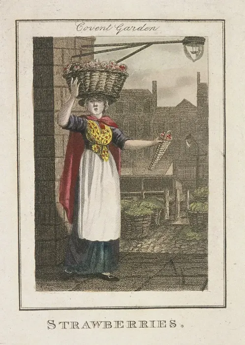 Framed Print : Strawberries, Cries of London, 1804 Framed Print : Strawberries, Cries of London, 1804