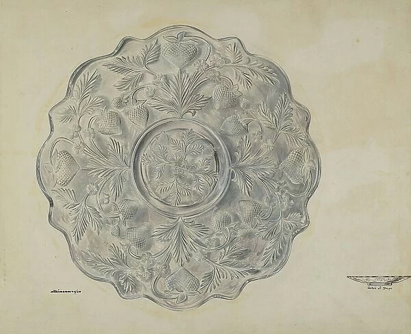 Strawberry Design Plate, c. 1939. Creator: Ralph Atkinson