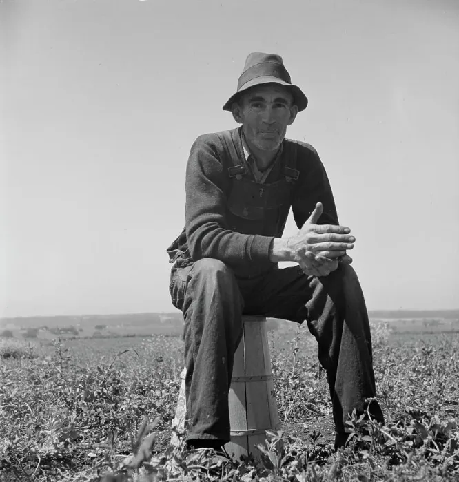 Framed Print : Strawberry grower from Oklahoma near Judsonia, 1937. Creator: Dorothea Lange Framed Print : Strawberry grower from Oklahoma near Judsonia, 1937. Creator: Dorothea Lange