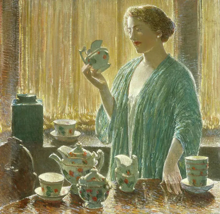 Framed Print : Strawberry Tea Set, 1912. Creator: Frederick Childe Hassam Framed Print : Strawberry Tea Set, 1912. Creator: Frederick Childe Hassam