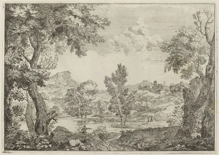 Framed Print : The Stream, 1696. Creator: Crescenzio Onofri Framed Print : The Stream, 1696. Creator: Crescenzio Onofri
