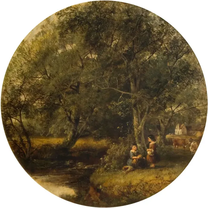 Framed Print : The Stream, 1875. Creator: James Baylis Allen Framed Print : The Stream, 1875. Creator: James Baylis Allen