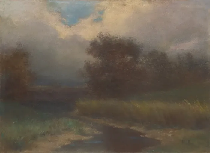 Framed Print : At the stream, around 1910. Creator: Felician Moczik Framed Print : At the stream, around 1910. Creator: Felician Moczik