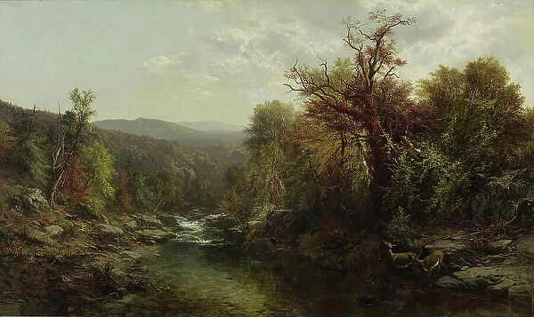 A Stream in the Adirondacks, 1859. Creator: James McDougal Hart