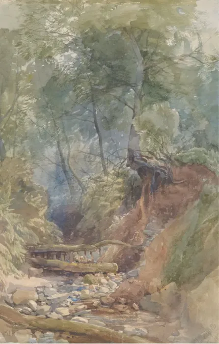 Framed Print : A Stream Near Clovelly, North Devon, 1850. Creator: John Middleton Framed Print : A Stream Near Clovelly, North Devon, 1850. Creator: John Middleton