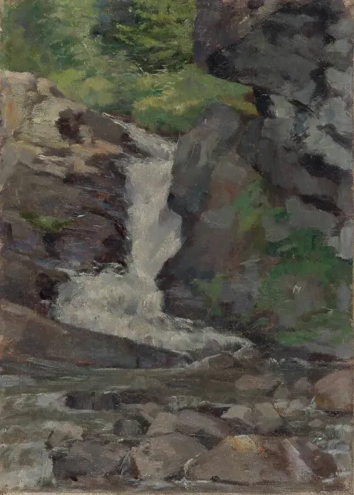 Framed Print : Stream between the rocks, 1870-1879. Creator: Maria Wiik Framed Print : Stream between the rocks, 1870-1879. Creator: Maria Wiik