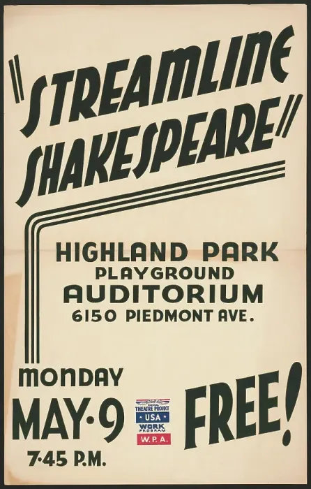 Framed Print : Streamline Shakespeare, Los Angeles, 1938. Creator: Unknown Framed Print : Streamline Shakespeare, Los Angeles, 1938. Creator: Unknown