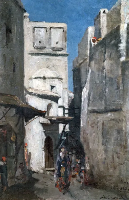 Framed Print : Street In Algiers, c1864-1892. Artist: Marc Alfred Chataud Framed Print : Street In Algiers, c1864-1892. Artist: Marc Alfred Chataud