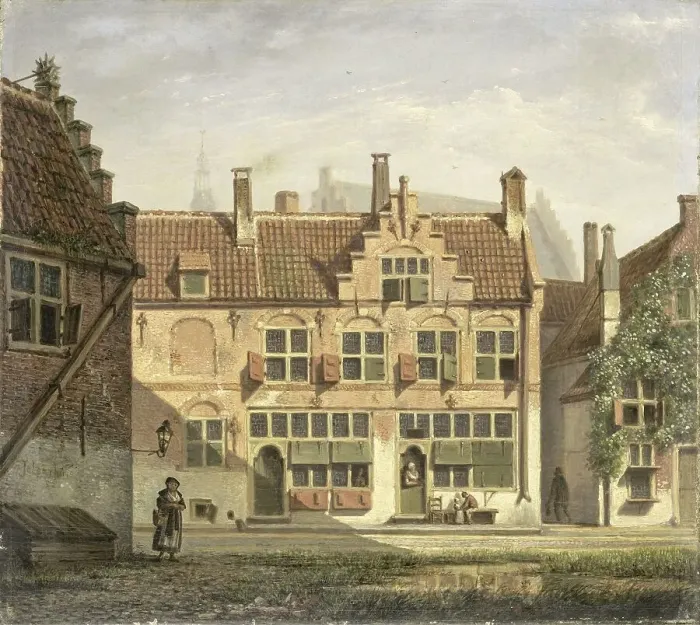 Framed Print : A Street in Amersfoort, 1826. Creator: Johannes Jelgerhuis Framed Print : A Street in Amersfoort, 1826. Creator: Johannes Jelgerhuis