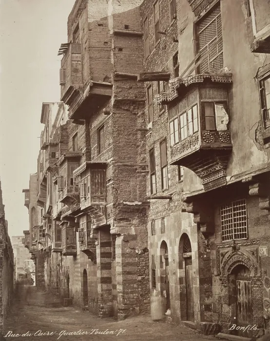 Framed Print : Street in the Area of Ibn Tulun Mosque, Cairo, 19th century. Creator: Maison Bonfils Framed Print : Street in the Area of Ibn Tulun Mosque, Cairo, 19th century. Creator: Maison Bonfils