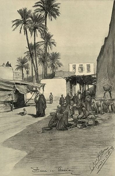 Street in Aswan, Egypt, 1898. Creator: Christian Wilhelm Allers