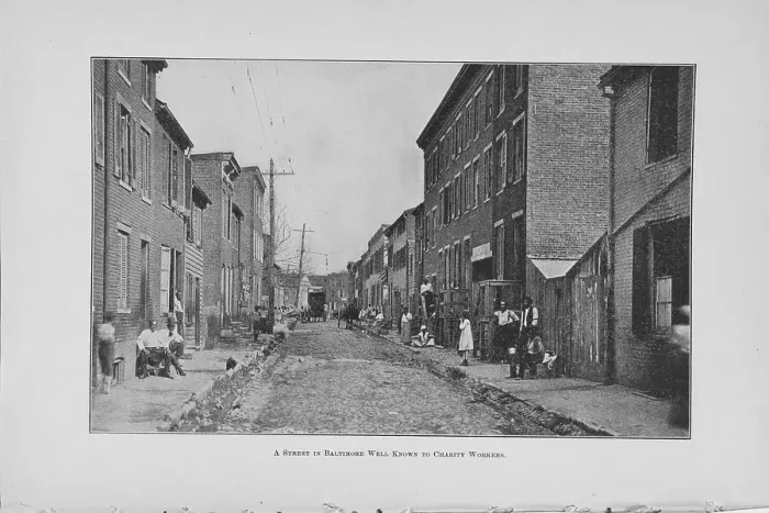 Framed Print : A street in Baltimore well known to charity workers, 1905. Creator: Unknown Framed Print : A street in Baltimore well known to charity workers, 1905. Creator: Unknown