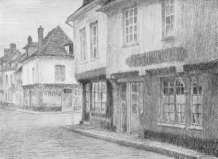 Framed Print : A Street in Beauvais, 1901 Framed Print : A Street in Beauvais, 1901