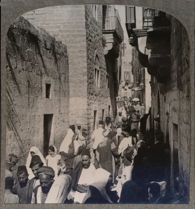 Framed Print : A Street in Bethlehem, c1900 Framed Print : A Street in Bethlehem, c1900