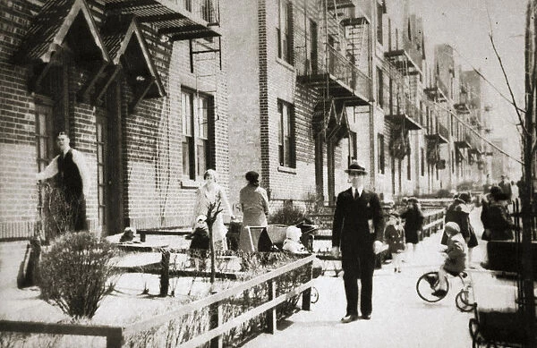 A street in the Borough of Queens, New York, USA, early 1930s