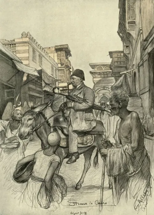 Framed Print : Street in Cairo, 1898. Creator: Christian Wilhelm Allers Framed Print : Street in Cairo, 1898. Creator: Christian Wilhelm Allers