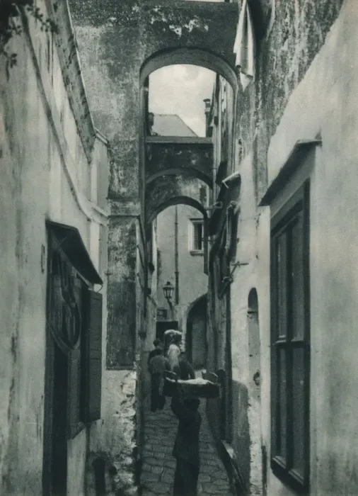 Framed Print : Street of Capri, Italy, 1927. Artist: Eugen Poppel Framed Print : Street of Capri, Italy, 1927. Artist: Eugen Poppel
