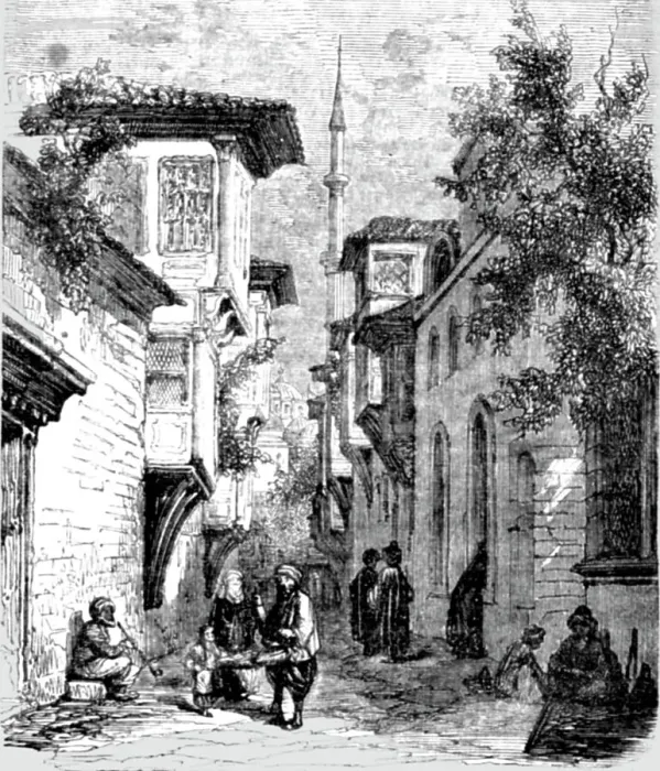 Framed Print : Street in Constantinople, 1854. Creator: Unknown Framed Print : Street in Constantinople, 1854. Creator: Unknown