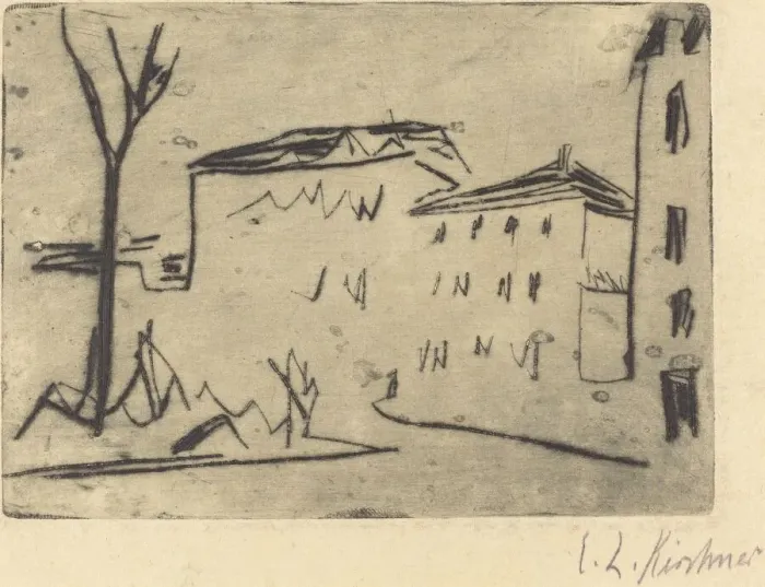 Framed Print : Street Corner in Dresden (Strassenecke Dresden), 1909. Creator: Ernst Kirchner Framed Print : Street Corner in Dresden (Strassenecke Dresden), 1909. Creator: Ernst Kirchner