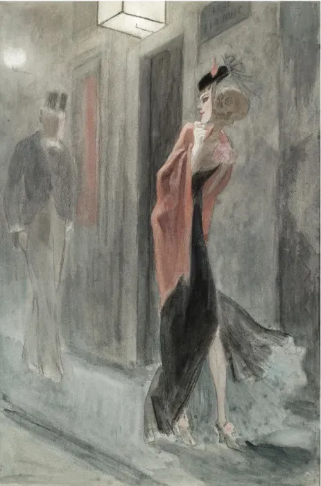 Framed Print : Street corner, four in the morning (Parodie humaine). Artist: Rops, Felicien (1833-1898) Framed Print : Street corner, four in the morning (Parodie humaine). Artist: Rops, Felicien (1833-1898)